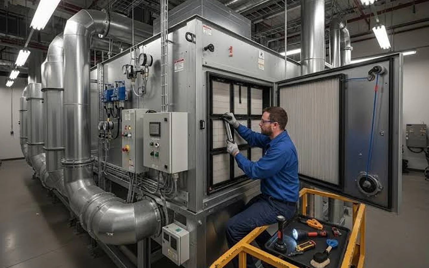 HVAC equipment access and maintenance planning